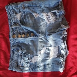 Elan denim jean button shorts size S